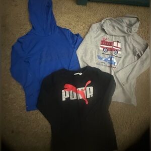 Puma Kids Hoodie Trio - Black, Blue, Gray